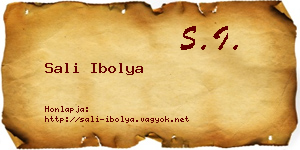 Sali Ibolya névjegykártya