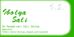 ibolya sali business card